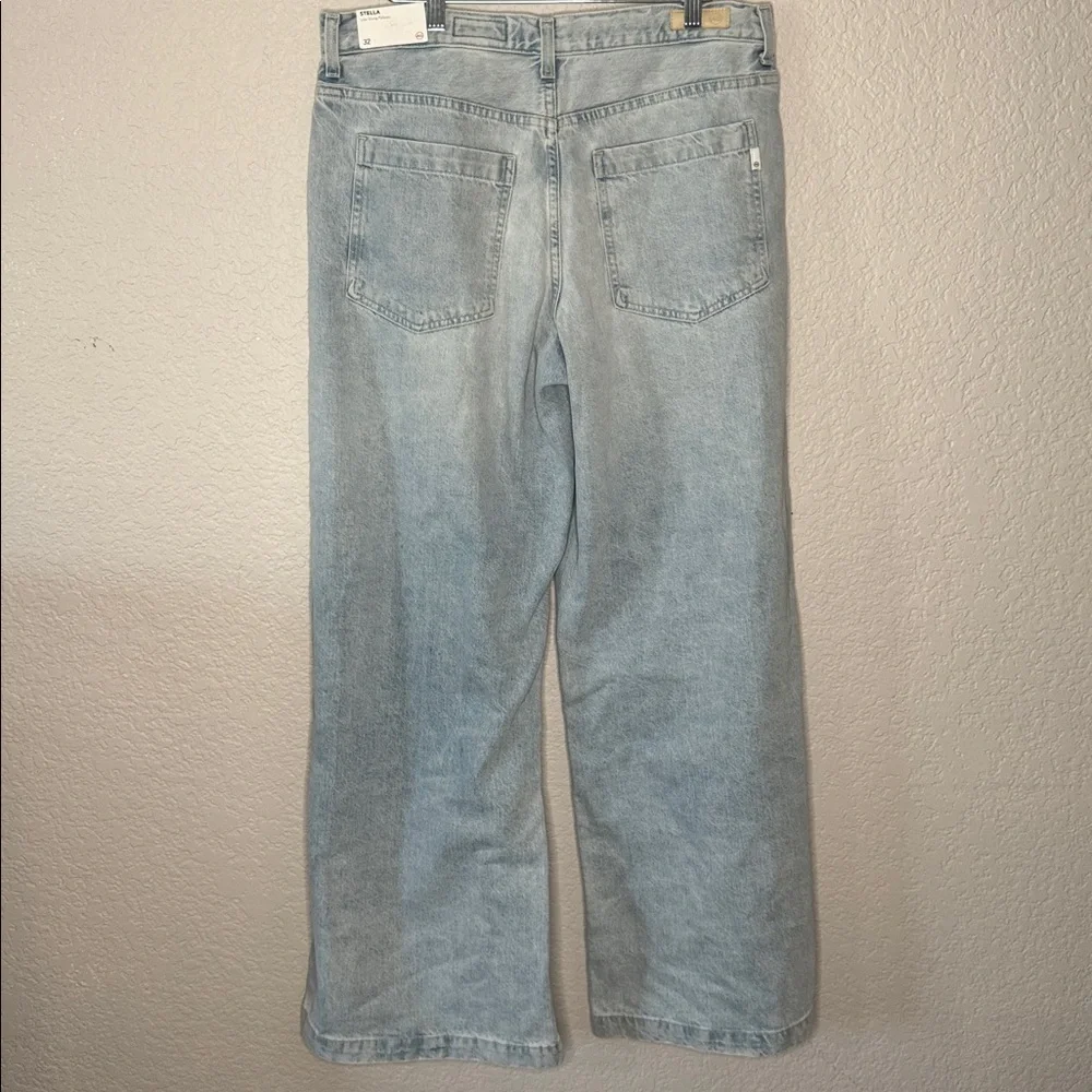 NWT AG Stella Low Slung Palazzo Jeans Light Wash Wide Leg 32 - Picture 6 of 8